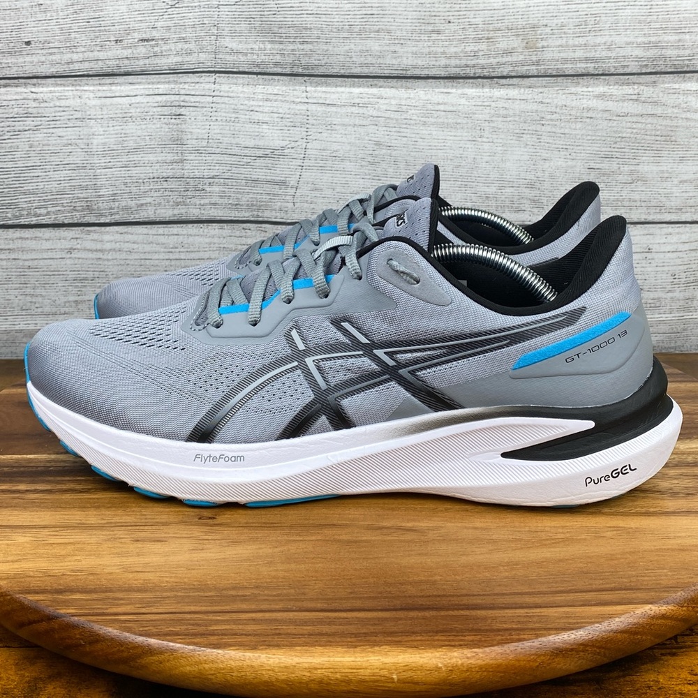 Asics GT 1000 13 Sheet Rock Grey Blue Running Shoe 1011B858 Men’s Size 12.5